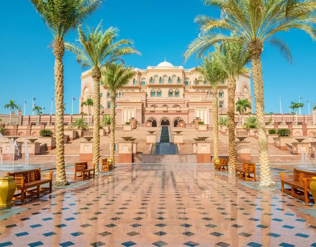 Qasr Al Watan Presidential Palace in Abu Dhabi on a private guided city tour